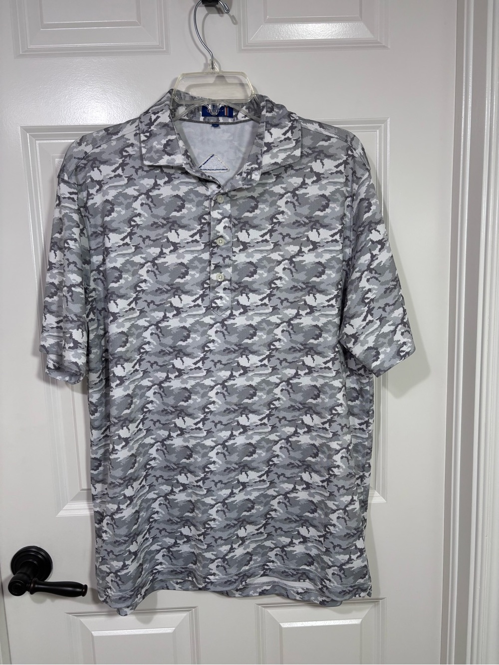 Stitch Camouflage Performance Polo Shirt Men’s M Gray